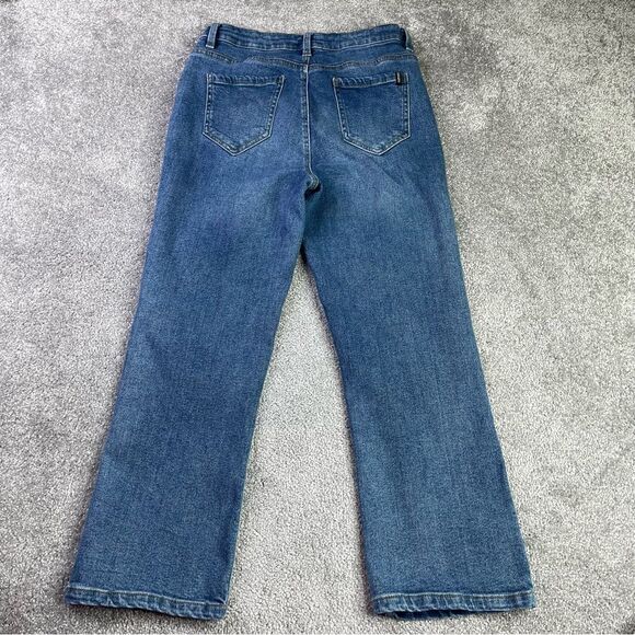 Buffalo David Bitton Jeans Women’s 29 Blue Cropped Bootcut Dark Wash High Rise - Picture 3 of 14